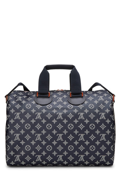 Louis Vuitton,  Monogram Upside Down Ink Speedy Bandouliere 40, Navy
