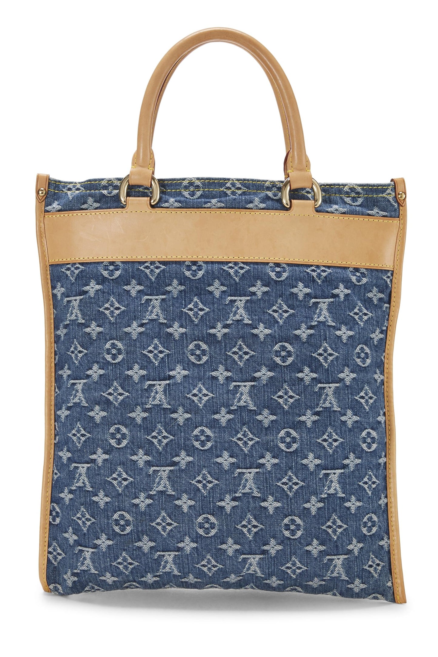 Louis Vuitton,  Blue Monogram Denim Flat Shopper, Blue