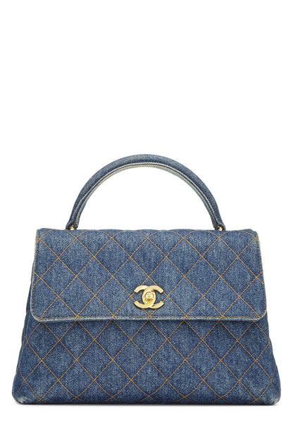 Chanel,  Blue Denim Kelly Small, Blue