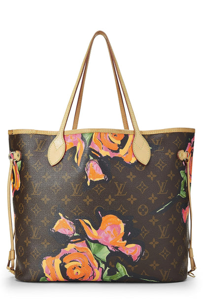 Louis Vuitton,  Stephen Sprouse x Louis Vuitton Monogram Canvas Roses Neverfull MM, Brown