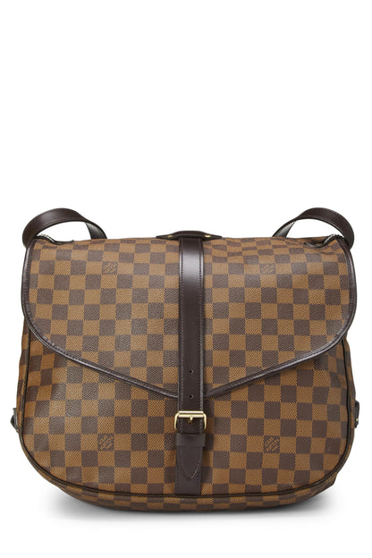 Louis Vuitton,  Damier Ebene Saumur 35, Brown