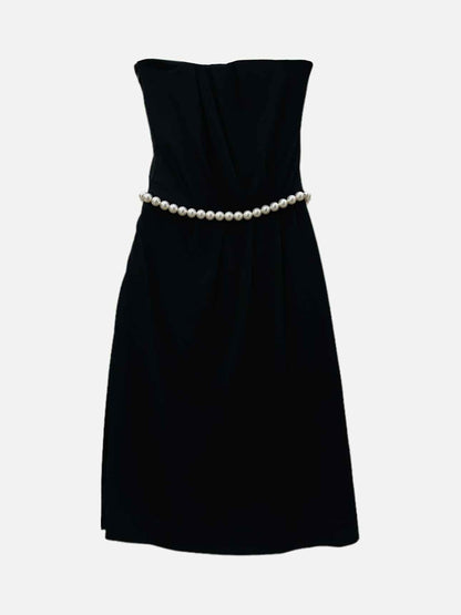 CHANEL Strapless Black Size US 4 Short Dress