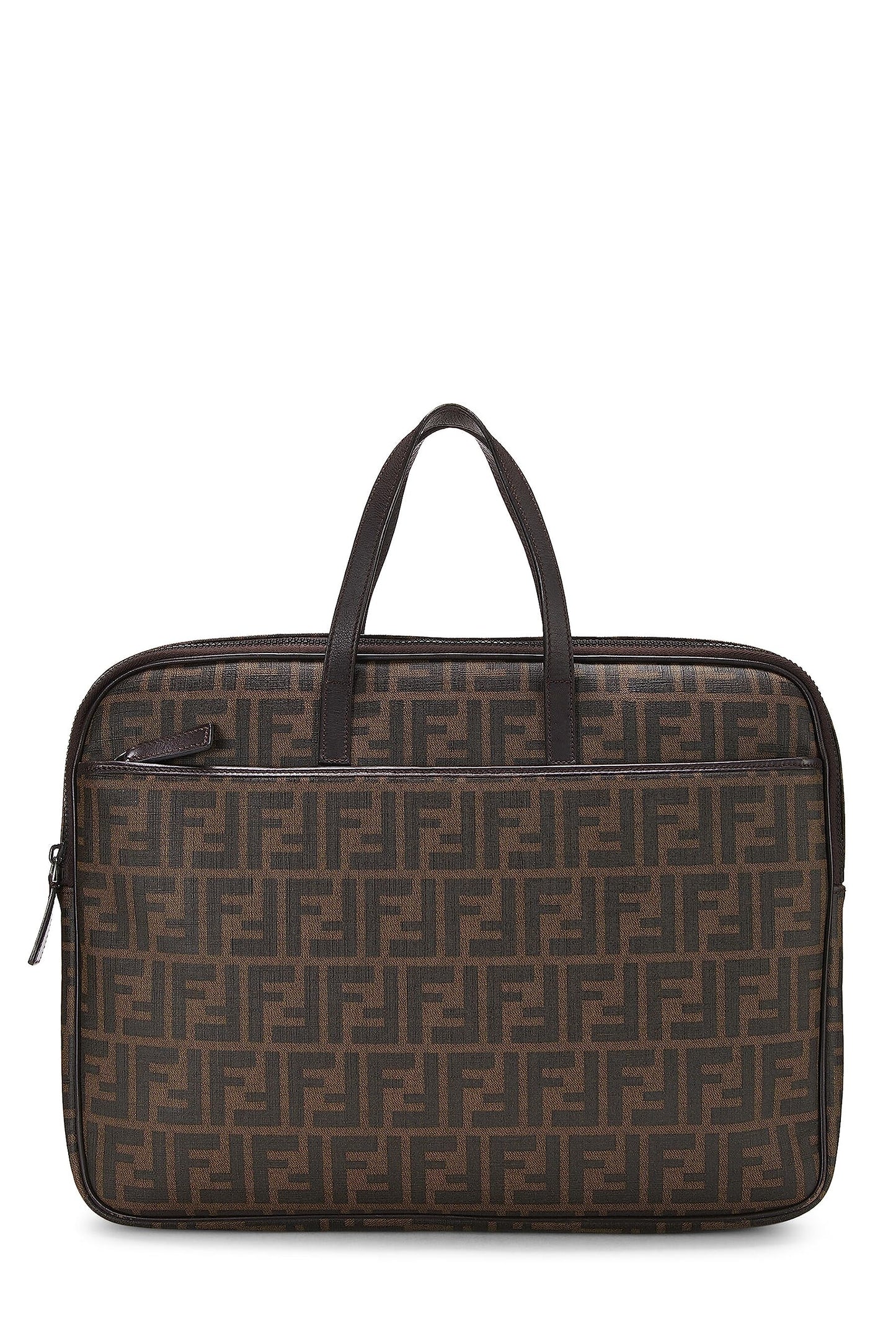 Fendi,  Brown Zucca Coated Canvas Briefcase, Brown