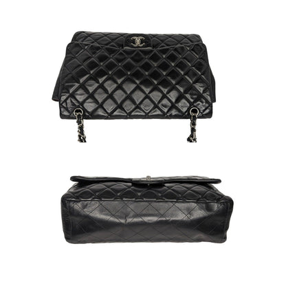 Chanel Lambskin Quilted Maxi Classic Single Flap Black
