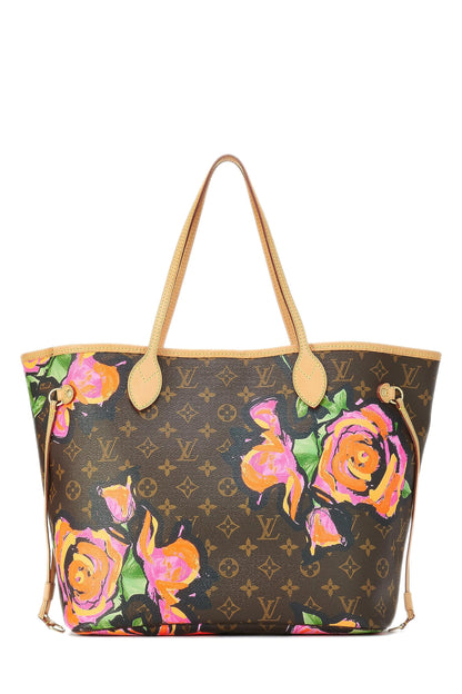 Louis Vuitton,  Stephen Sprouse x Louis Vuitton Monogram Canvas Roses Neverfull MM, Brown