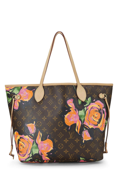 Louis Vuitton,  Stephen Sprouse x Louis Vuitton Monogram Canvas Roses Neverfull MM, Brown