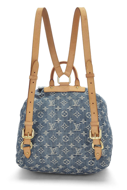Louis Vuitton,  Blue Monogram Denim Sac a Dos GM, Blue