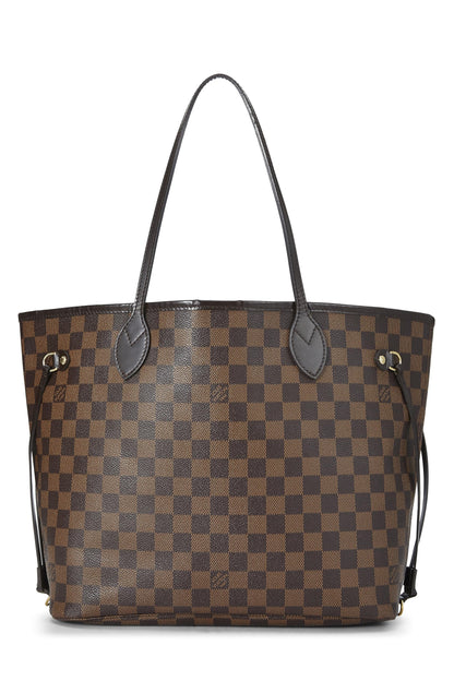 Louis Vuitton,  Damier Ebene Neverfull MM, Brown