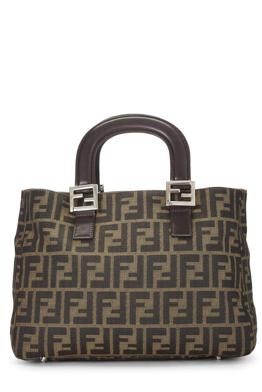 Fendi,  Brown Zucca Canvas Handbag Small, Brown