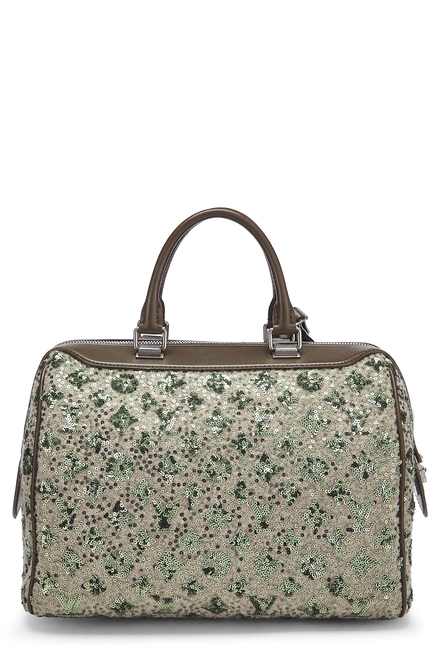 Louis Vuitton,  Green Monogram Sequined Sunshine Express Speedy 30, Green