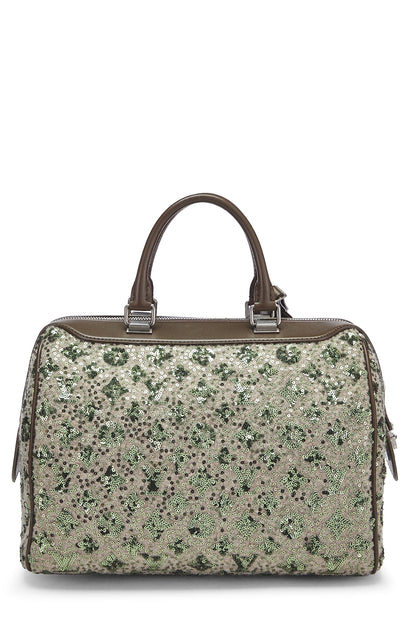Louis Vuitton,  Green Monogram Sequined Sunshine Express Speedy 30, Green