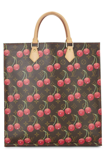Louis Vuitton,  Takashi Murakami x Louis Vuitton Monogram Cerises Sac Plat, Brown