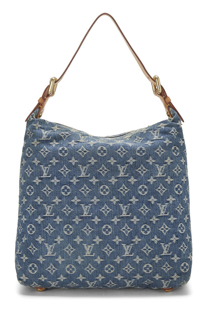 Louis Vuitton,  Blue Monogram Denim Baggy GM, Blue