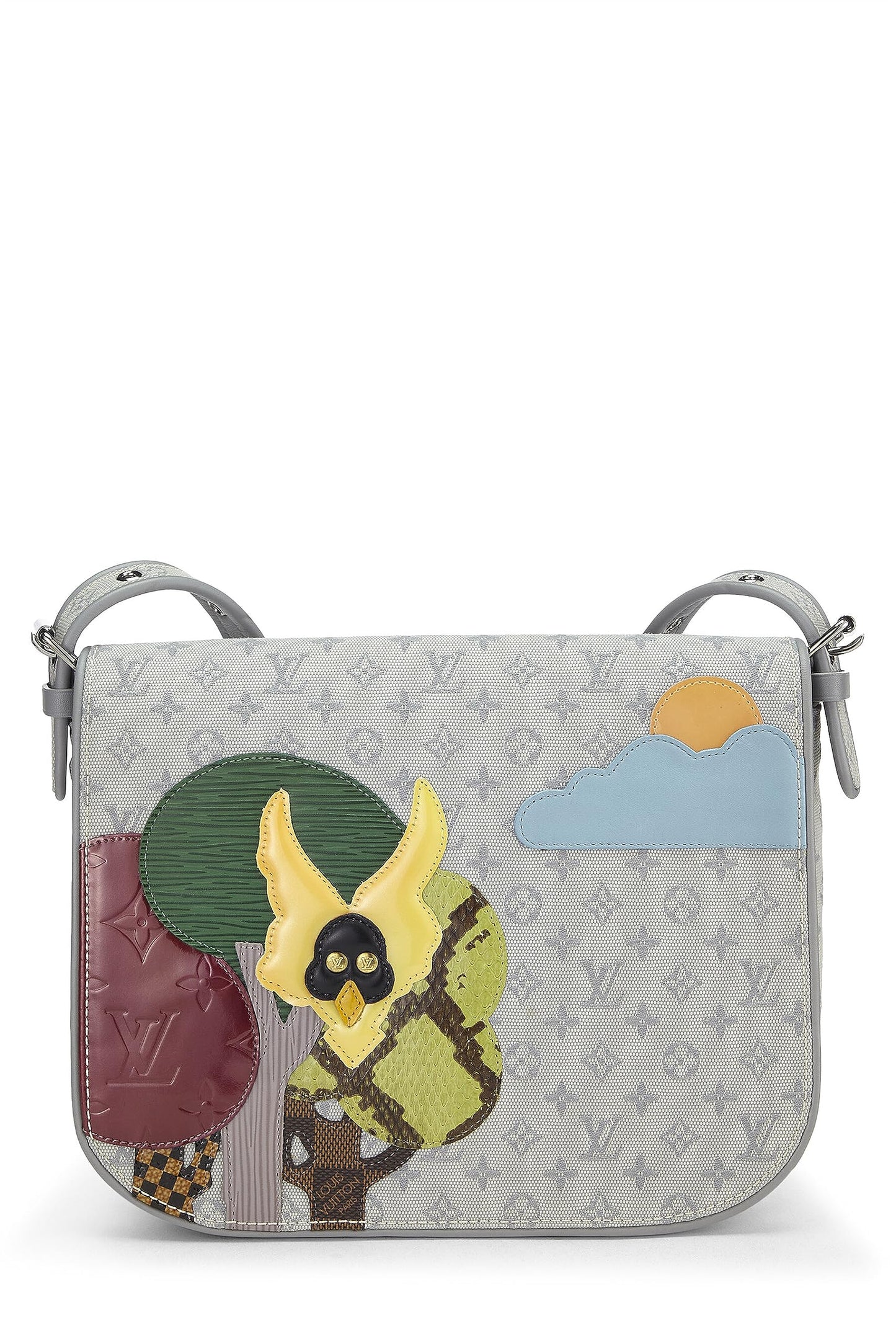 Louis Vuitton,  Grey Monogram Canvas Patchwork Conte De Fees Musette, Blue