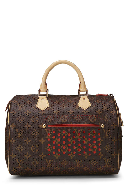 Louis Vuitton,  Orange Monogram Canvas Perforated Speedy 30, Orange