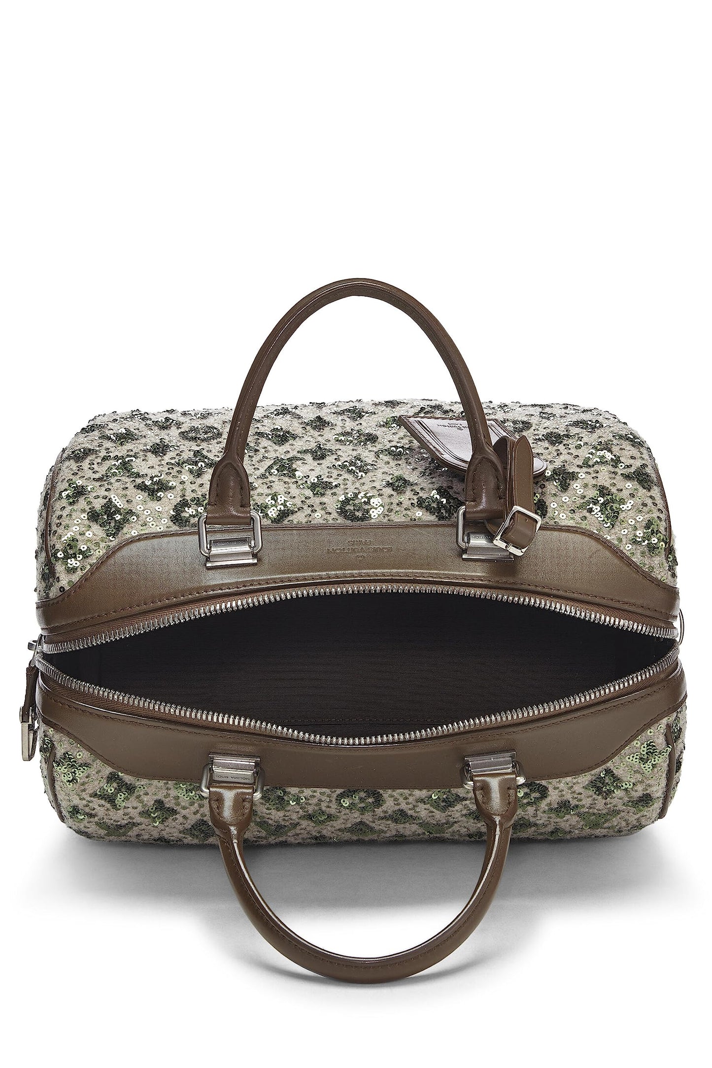 Louis Vuitton,  Green Monogram Sequined Sunshine Express Speedy 30, Green