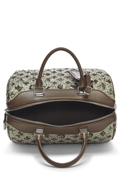 Louis Vuitton,  Green Monogram Sequined Sunshine Express Speedy 30, Green