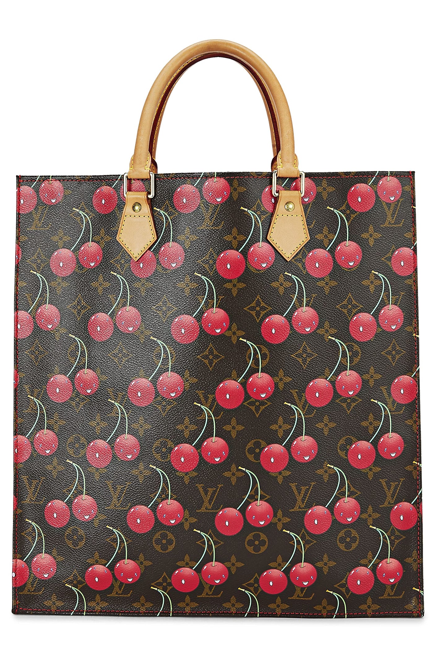 Louis Vuitton,  Takashi Murakami x Louis Vuitton Monogram Cerises Sac Plat, Brown