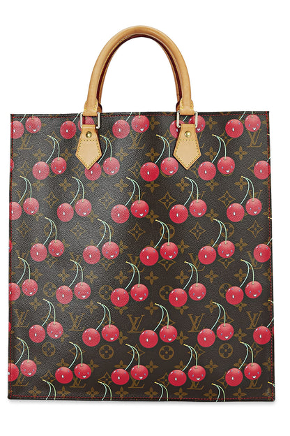 Louis Vuitton,  Takashi Murakami x Louis Vuitton Monogram Cerises Sac Plat, Brown