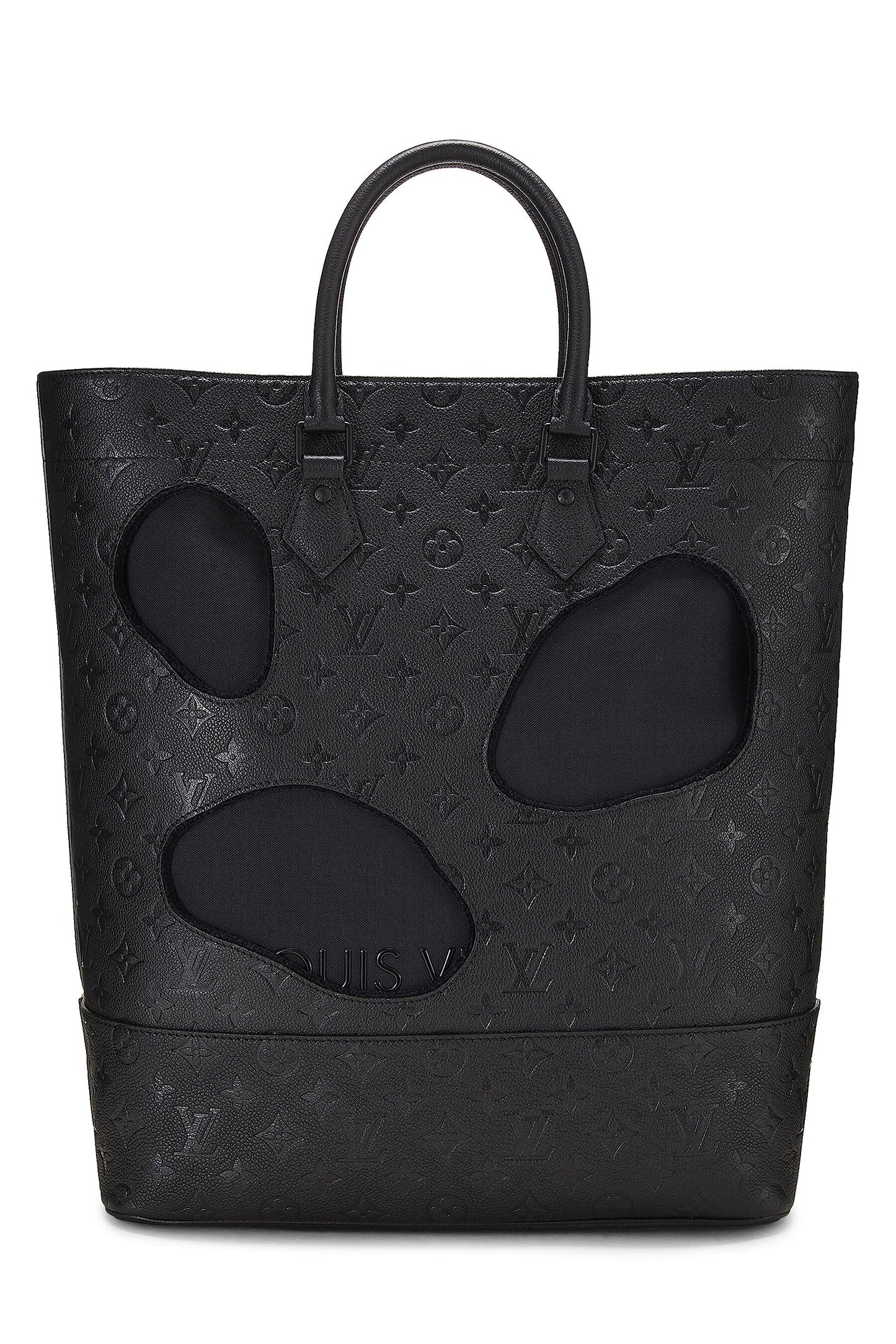 Louis Vuitton,  COMME DES GARÇONS x Louis Vuitton Black Monogram Empreinte Bag with Holes, Black