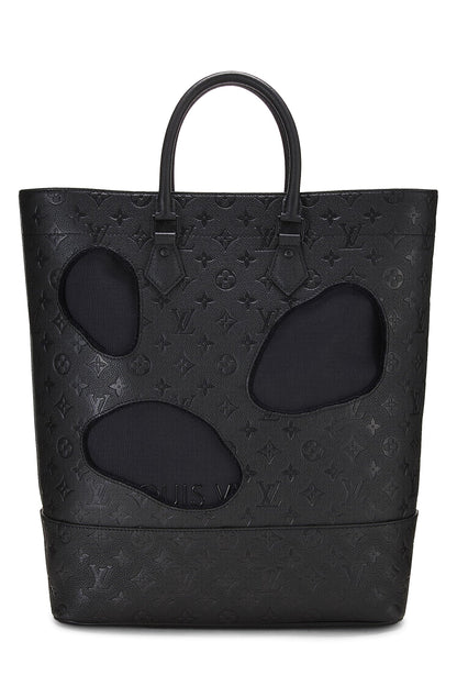 Louis Vuitton,  COMME DES GARÇONS x Louis Vuitton Black Monogram Empreinte Bag with Holes, Black