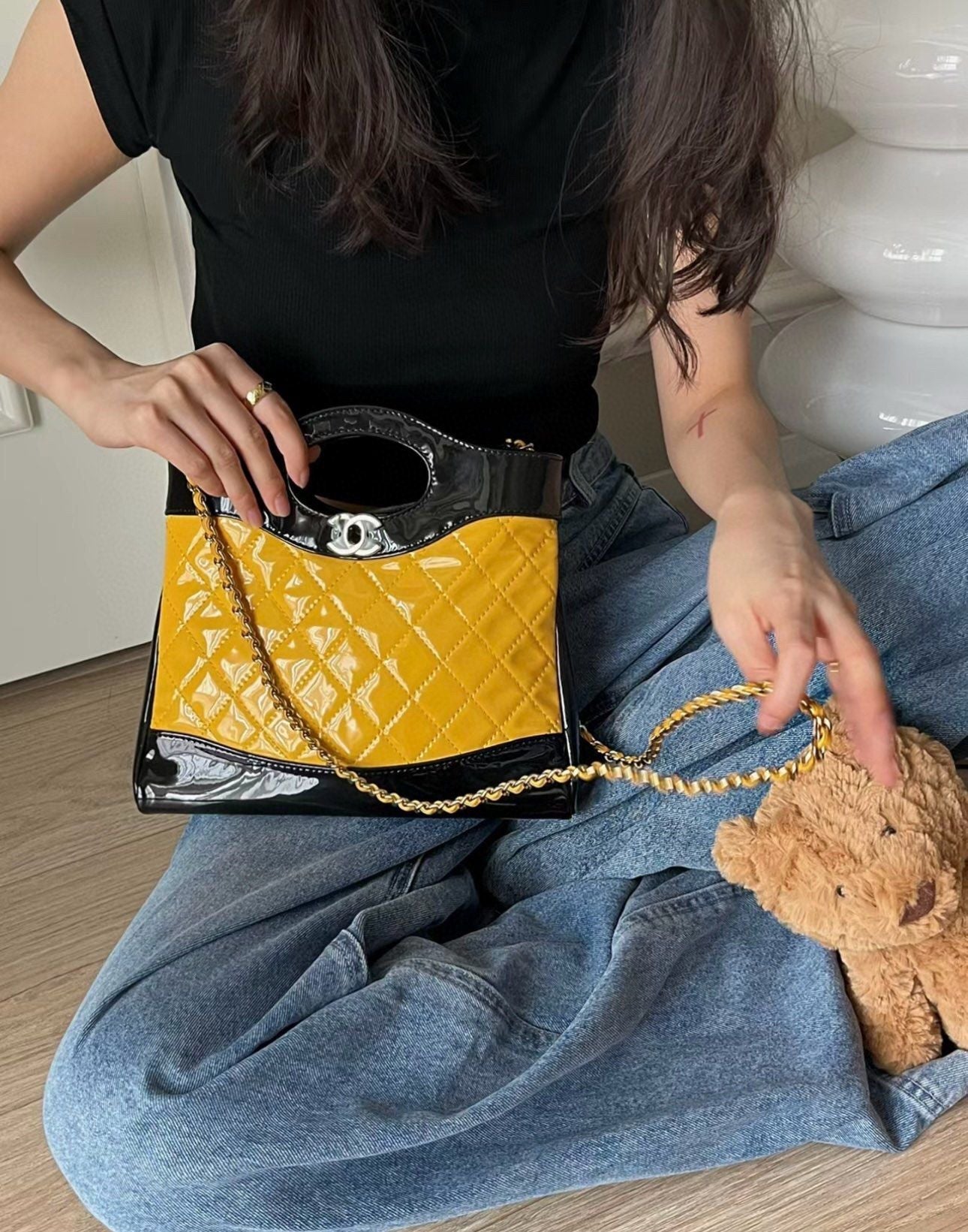 Chanel bag mini chip bag *cm yellow