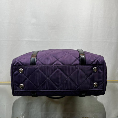 Prada Impunture Purple Tessuto Quilted Chain Shoulder Bags and Wallet