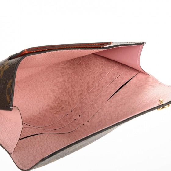 LV Jeanne Wallet Monogram Rose Ballerine Pink