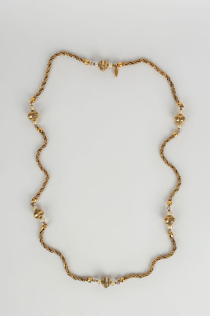 Collier doré Chanel 1984