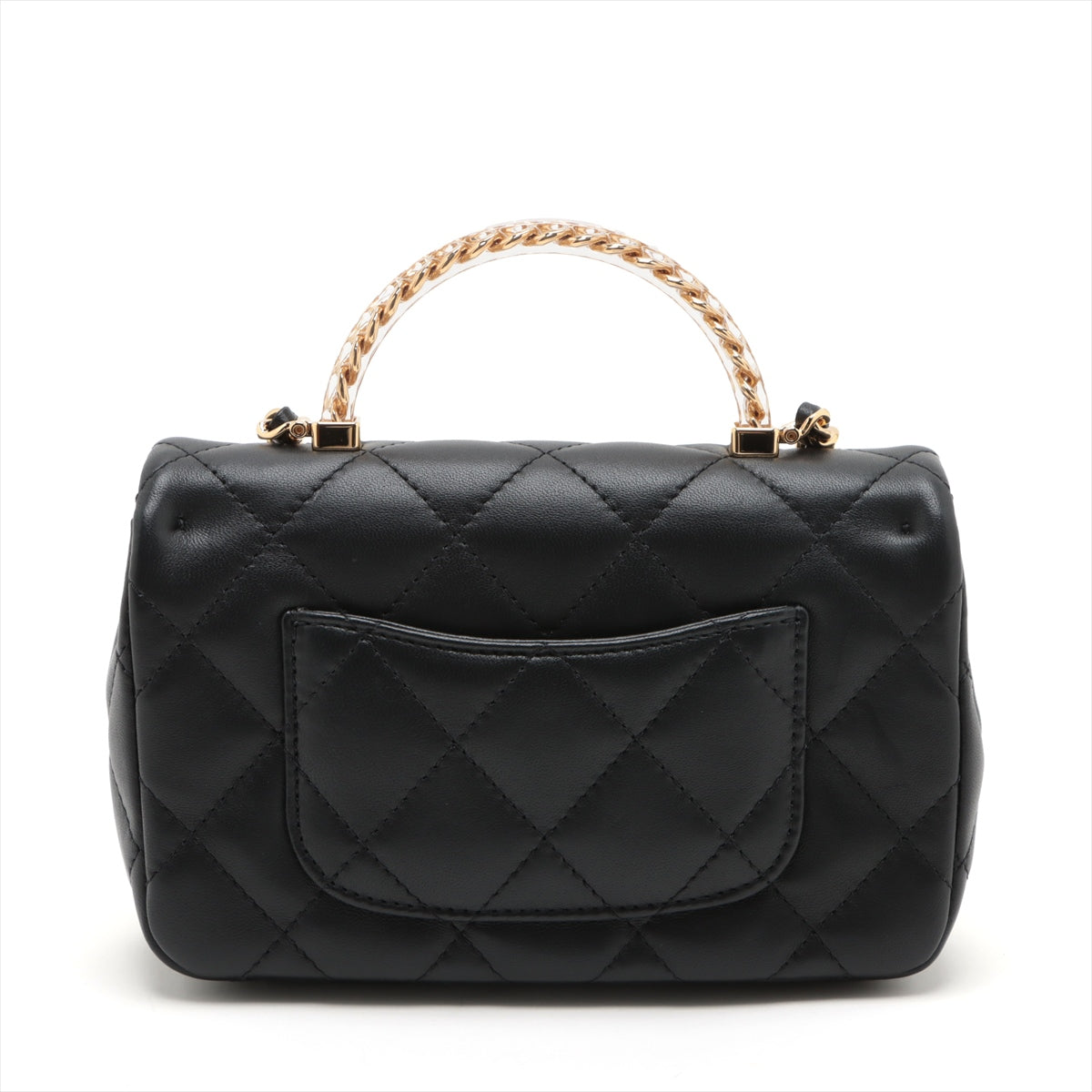 Chanel Mini Matrasse  2WAY Shoulder Bag Top Handle Black G Gold