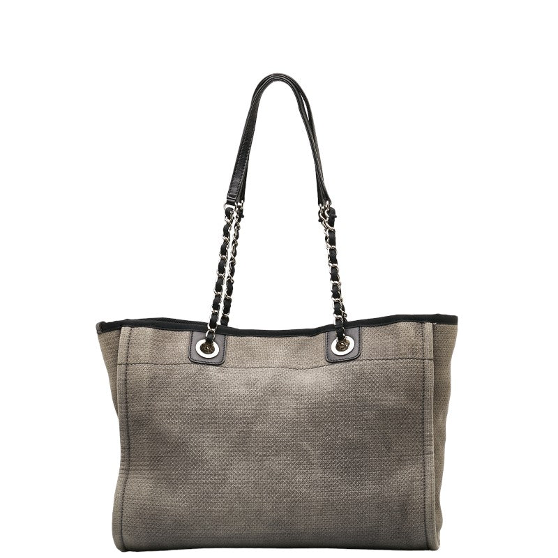 CHANEL DOVILLE MEDIUM Tote MM SHOLDER BAG TORTE BAG GREY BLACK CANVES LEADER LADY CHANEL CHANEL