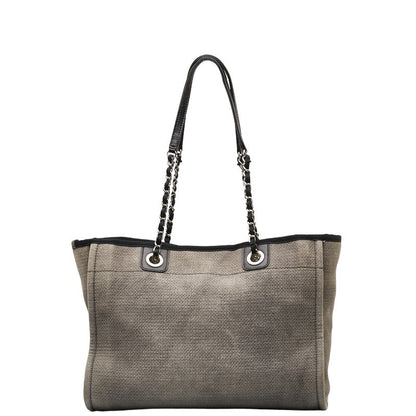 CHANEL DOVILLE MEDIUM Tote MM SHOLDER BAG TORTE BAG GREY BLACK CANVES LEADER LADY CHANEL CHANEL