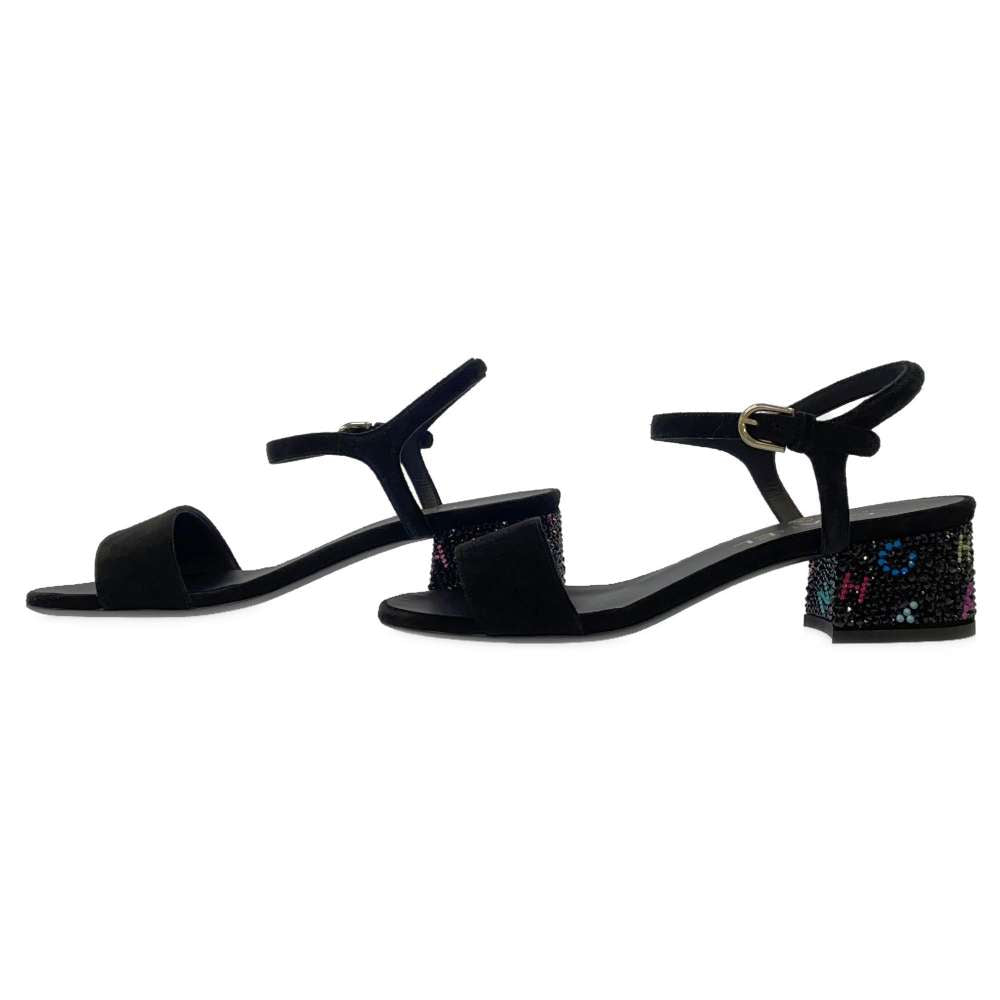 Chanel Strap Sandals Black G45366 suede Size 37