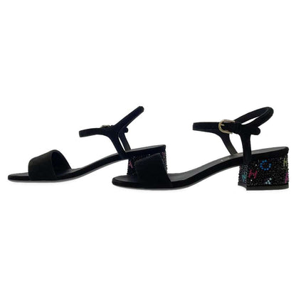 Chanel Strap Sandals Black G45366 suede Size 37