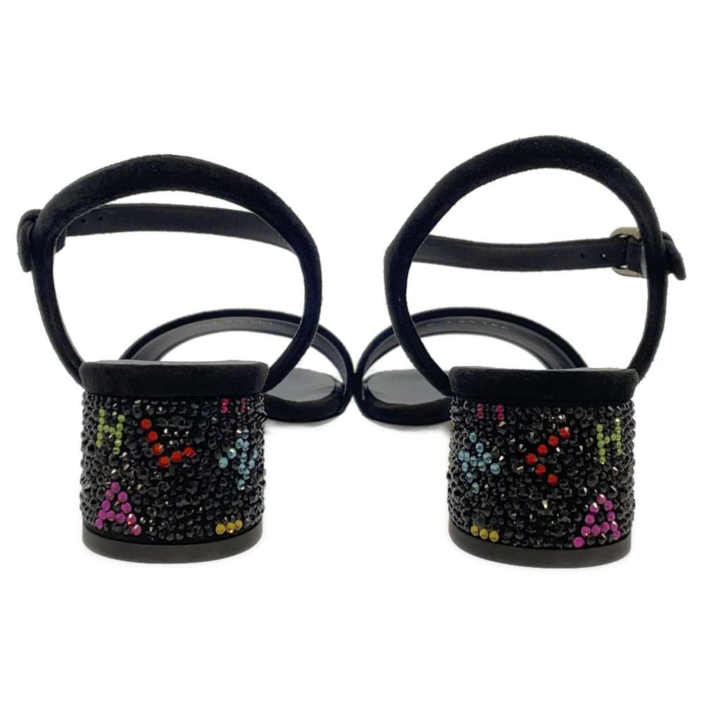 Chanel Strap Sandals Black G45366 suede Size 37