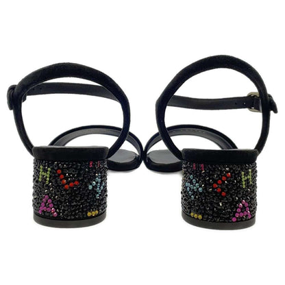 Chanel Strap Sandals Black G45366 suede Size 37