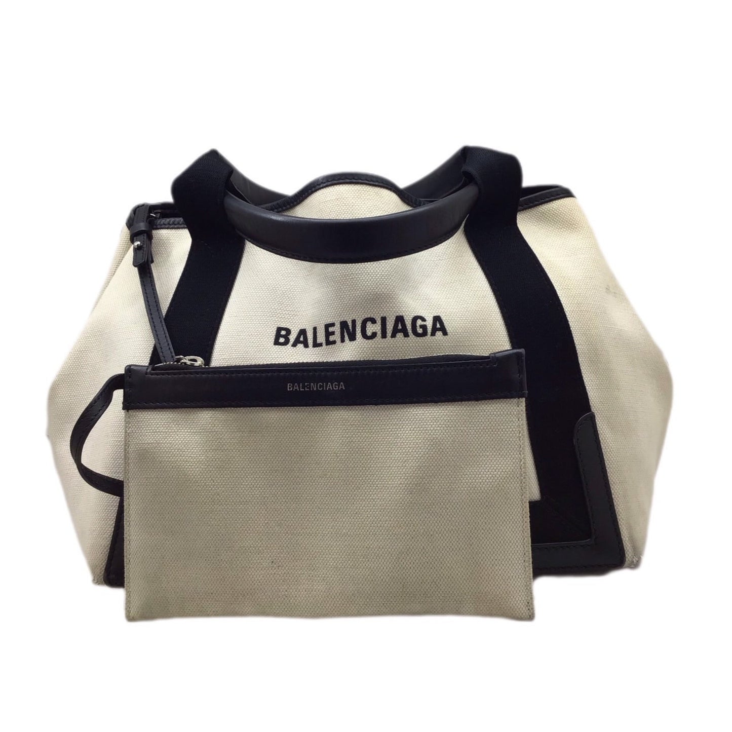 Balenciaga Navy Cabas Handbag