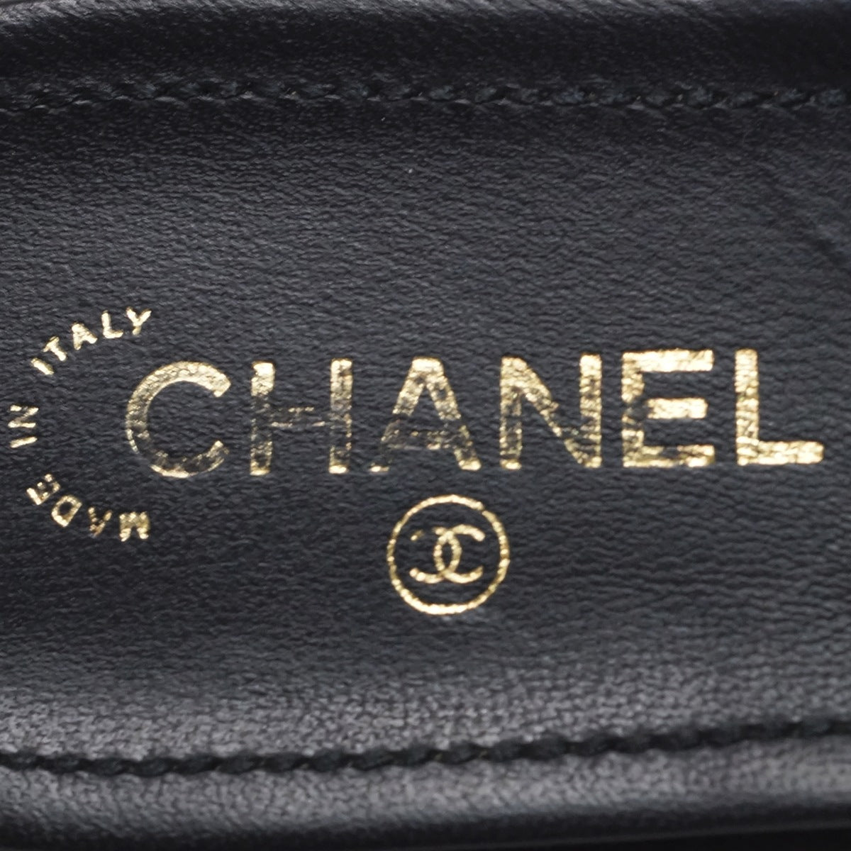 Chanel CC Black Sandals, 37.5