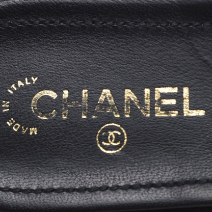 Chanel CC Black Sandals, 37.5