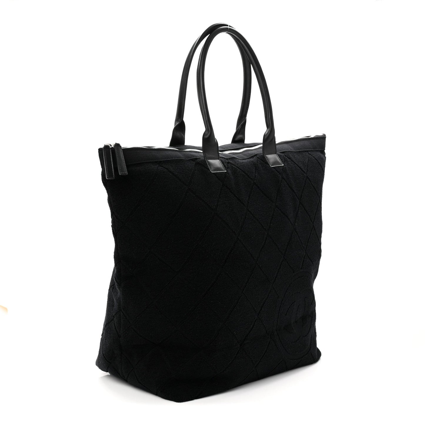 Terry Cotton CC Beach Tote  Black