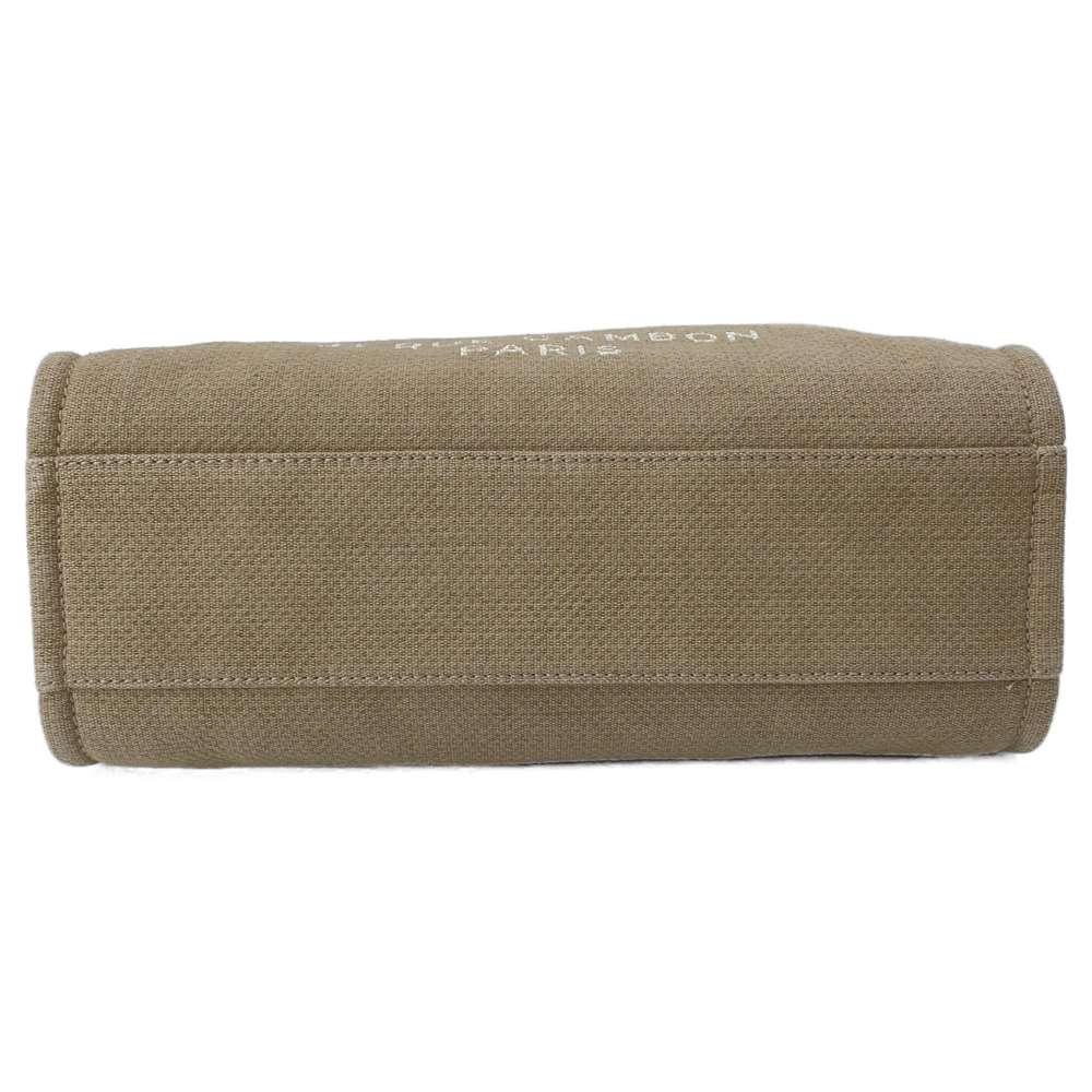 CHANEL Deauville ChainTote Bag Size MM Beige/Black A67001 Canvas
