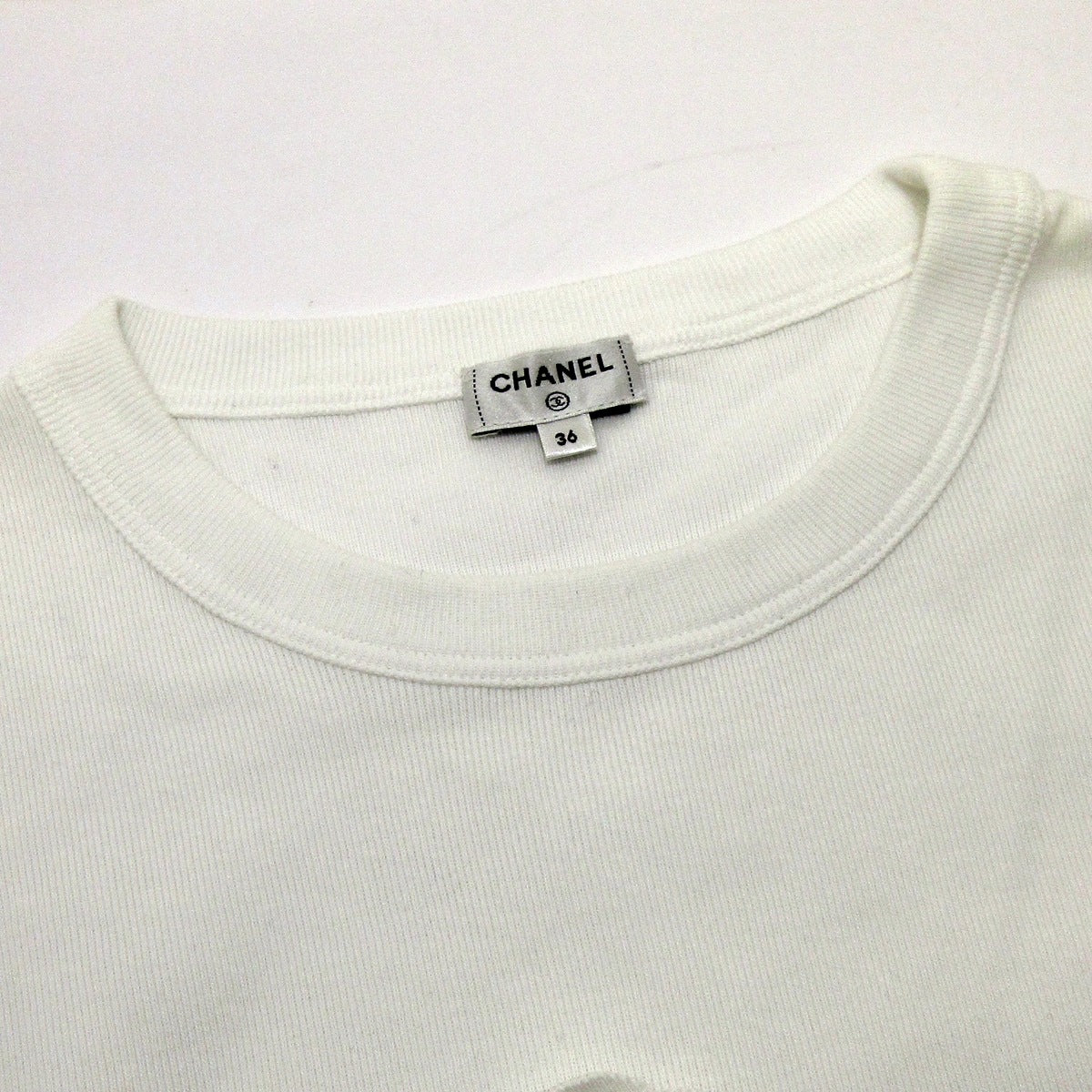 Chanel Camelia White T-Shirt, 36