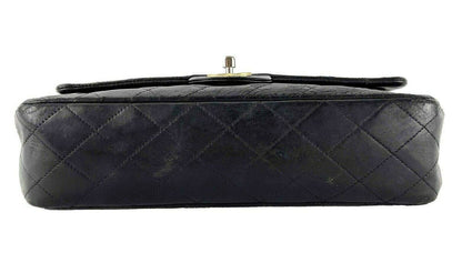 CHANEL- Vintage Medium Classic Double New - Black Shoulder Bag / Crossbody