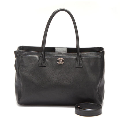 Chanel CC Executive Cerf Tote Leather Tote Bag in Good condition