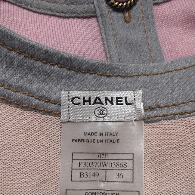 Chanel Pink CC Cardigan, 36