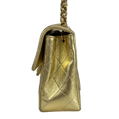 Chanel Mini Gold Metallic Timeless Square Bag