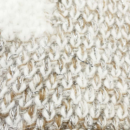 Chanel Scarf White/Beige Angora 80% Wool 10% Cashmere5% Metal Fiber5%
