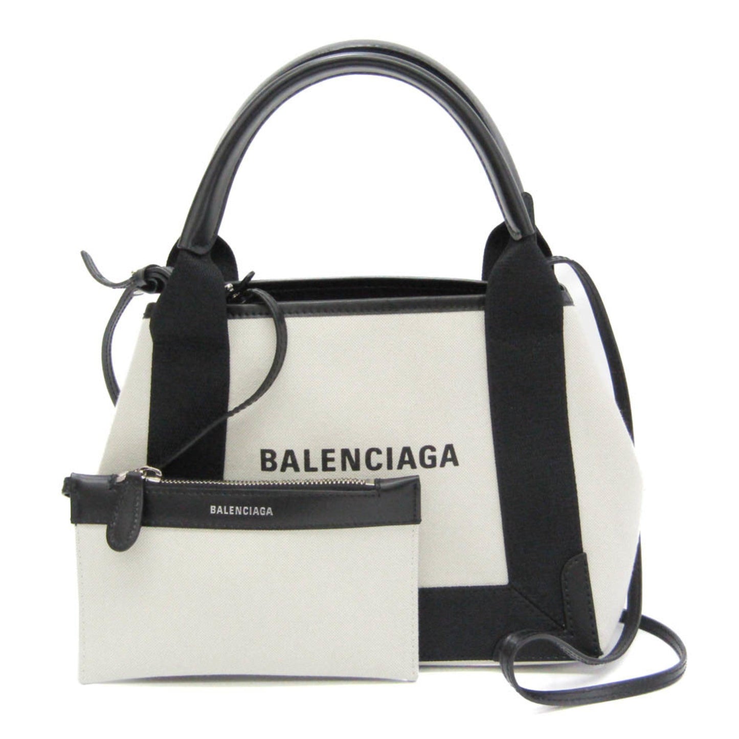 Balenciaga Navy Cabas Handbag