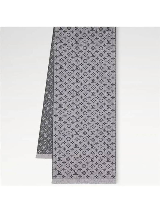 Louis Vuitton Monogram Classic Scarf Light Gray M70932