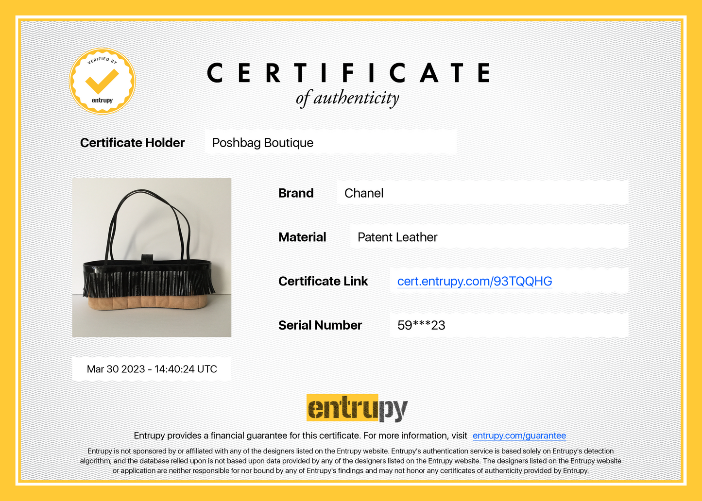 Suede and Patent Leather Mini Fringe Handbag